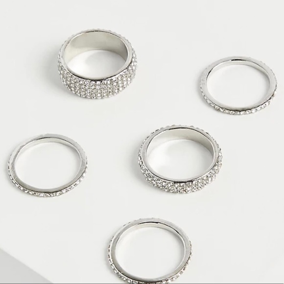 TORRID PAVE RING SILVER SIZE 11 - Picture 1 of 5